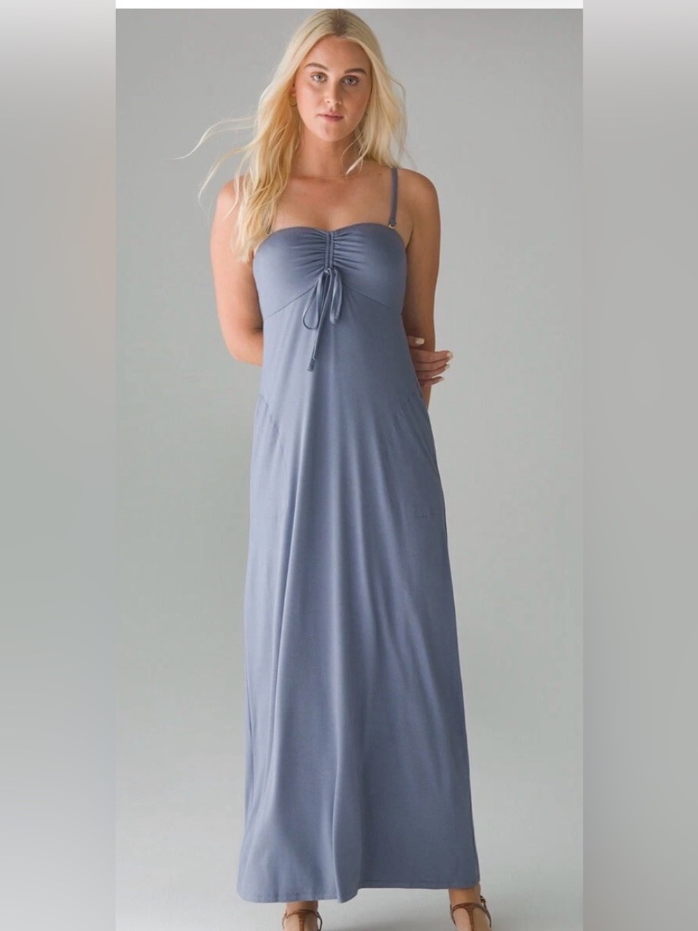 SOMA Intimates Maxi Dress in Slate Blue